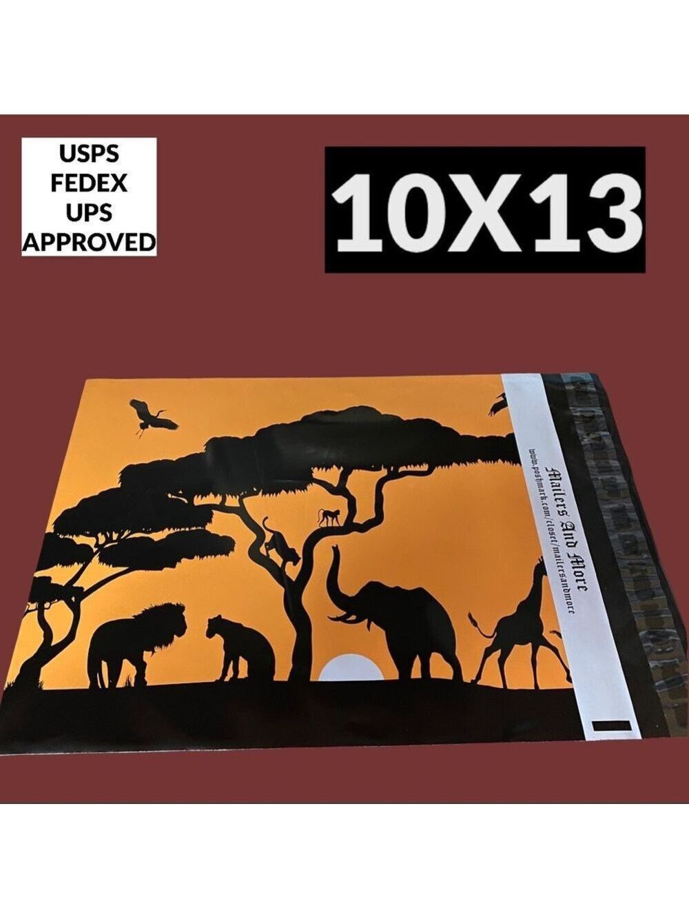 25 10X13 Poly Mailers Safari, Elephant, Giraffe PRICE IS FIRM Fall - Picture 12 of 12